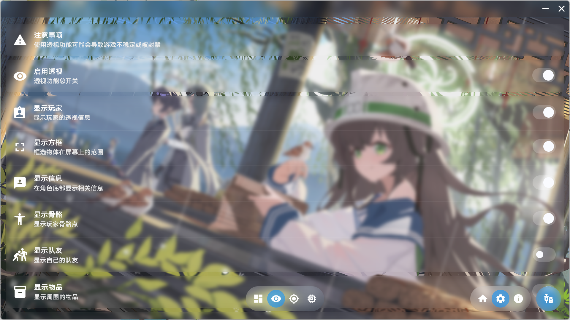 主界面-设置-透视